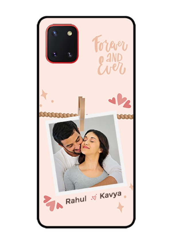 Galaxy Note10 Lite Custom Glass Phone Case - Forever and ever love Design