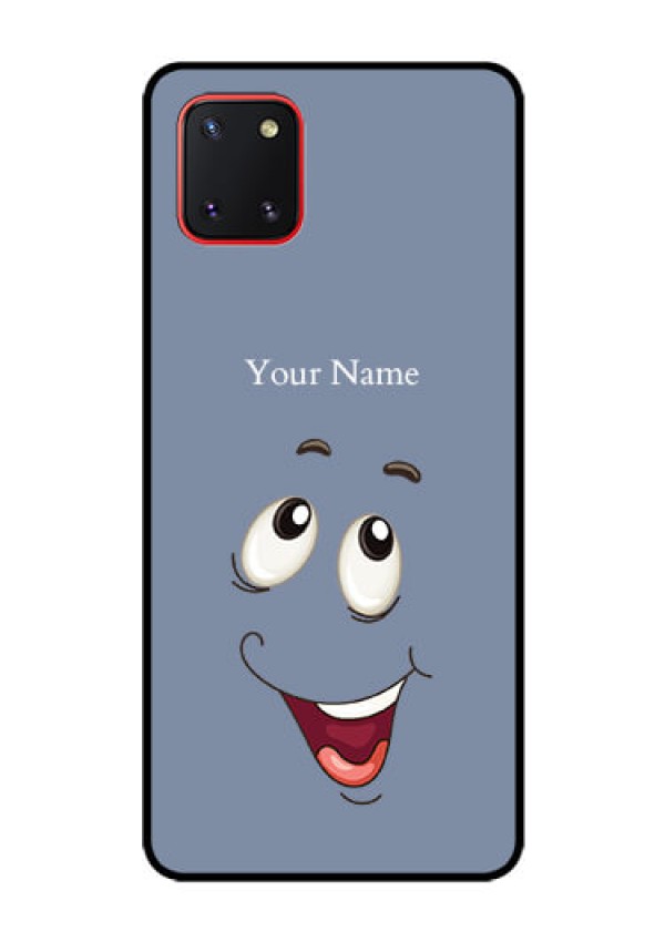 Galaxy Note10 Lite Photo Printing on Glass Case - Laughing Cartoon Face Design