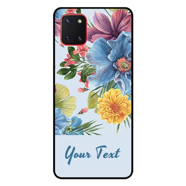 Galaxy Note10 Lite Custom Glass Mobile Case - Stunning Watercolored Flowers Painting Design