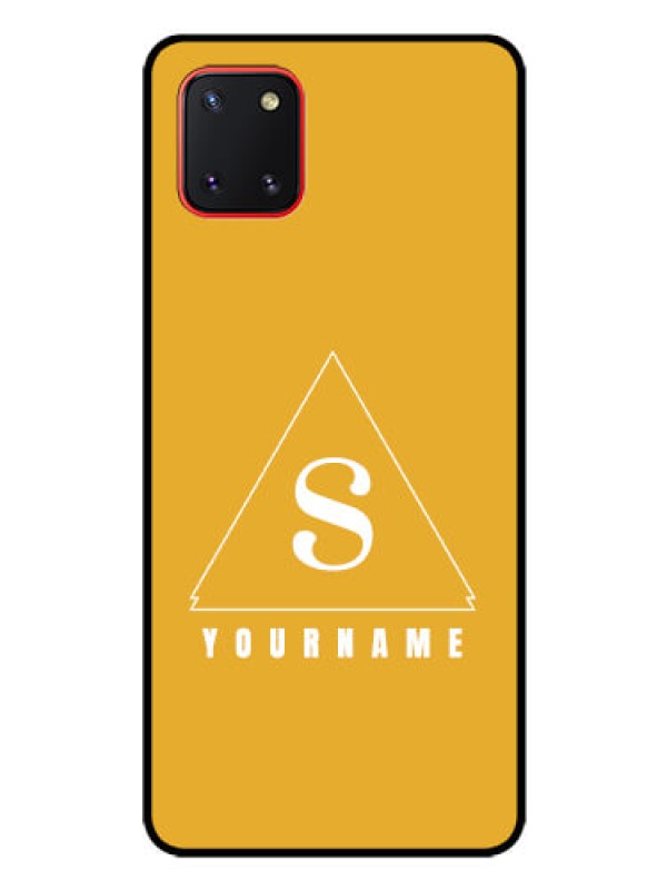 Custom Galaxy Note10 Lite Personalized Glass Phone Case - simple triangle Design