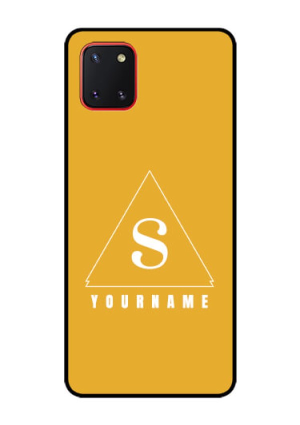 Galaxy Note10 Lite Personalized Glass Phone Case - simple triangle Design