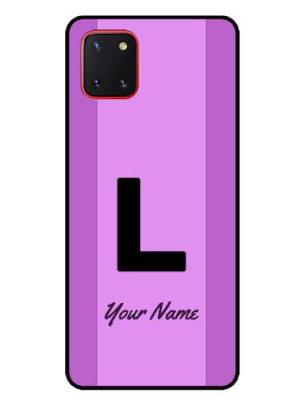 Custom Galaxy Note10 Lite Custom Glass Phone Case - Tricolor custom text Design