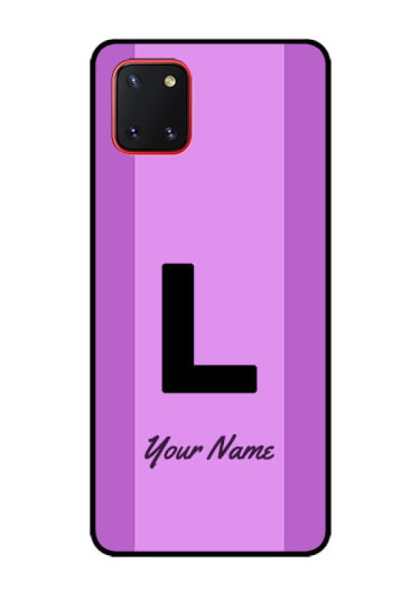 Galaxy Note10 Lite Custom Glass Phone Case - Tricolor custom text Design