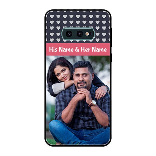 Galaxy S10e Custom Glass Mobile Case - Love Symbols Design Galaxy S10e Custom Glass Mobile Case - Love Symbols Design