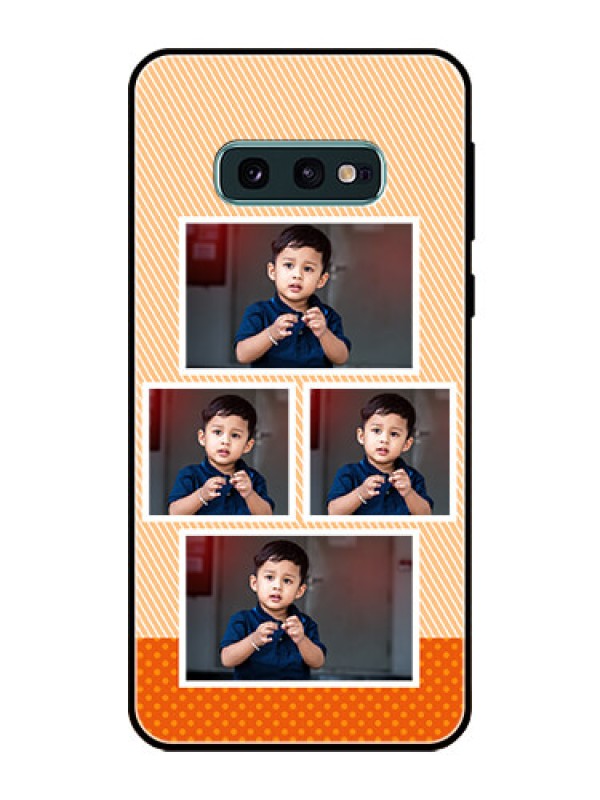 Custom Galaxy S10e Photo Printing on Glass Case  - Bulk Photos Upload Design