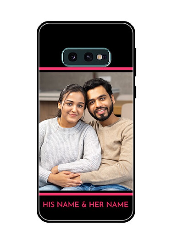 Galaxy S10e Custom Glass Mobile Case  - with Add Text Design