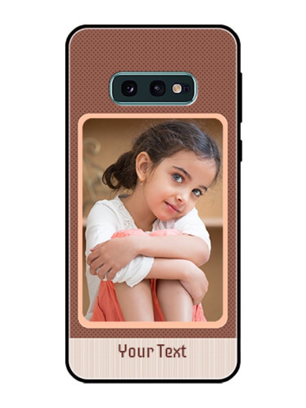 Custom Galaxy S10e Custom Glass Phone Case  - Simple Pic Upload Design