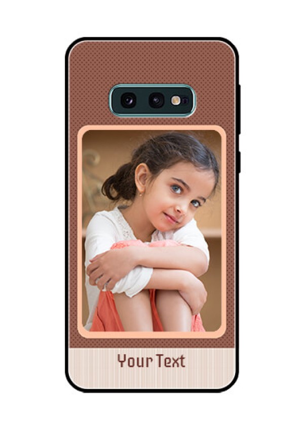 Galaxy S10e Custom Glass Phone Case  - Simple Pic Upload Design