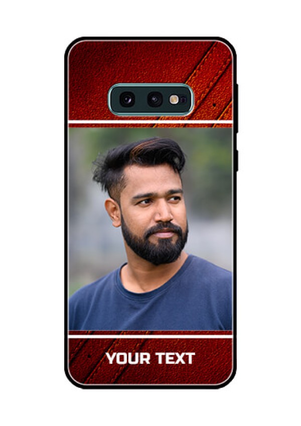 Galaxy S10e Personalized Glass Phone Case  - Leather Phone Case Design