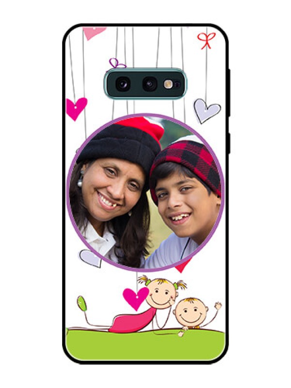 Custom Galaxy S10e Photo Printing on Glass Case  - Cute Kids Phone Case Design