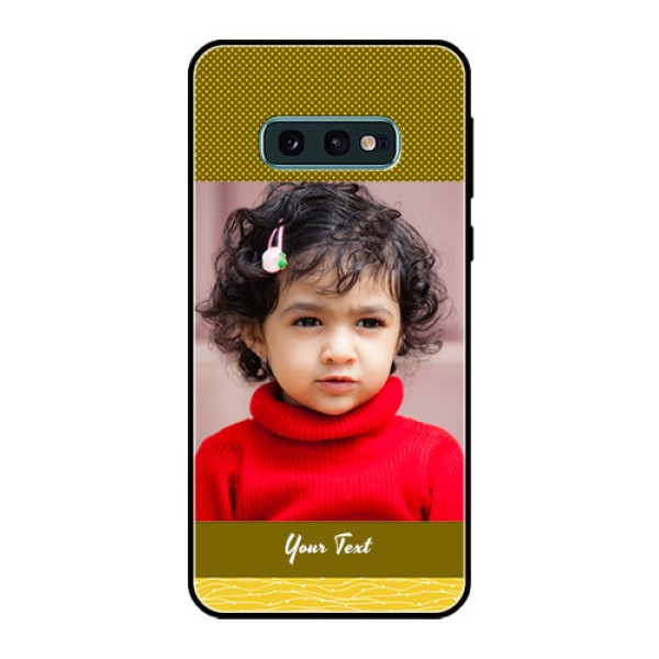 Galaxy S10e Custom Glass Phone Case  - Simple Green Color Design