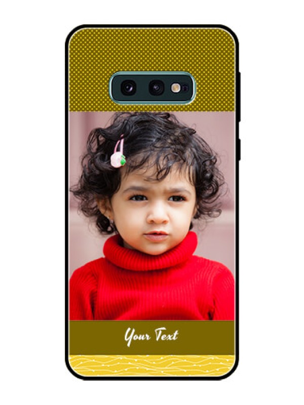 Custom Galaxy S10e Custom Glass Phone Case  - Simple Green Color Design