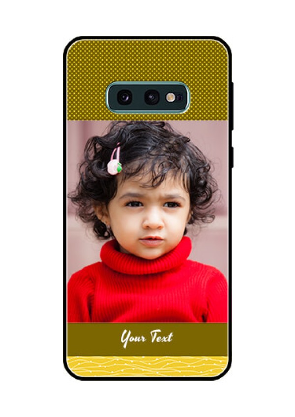 Galaxy S10e Custom Glass Phone Case  - Simple Green Color Design