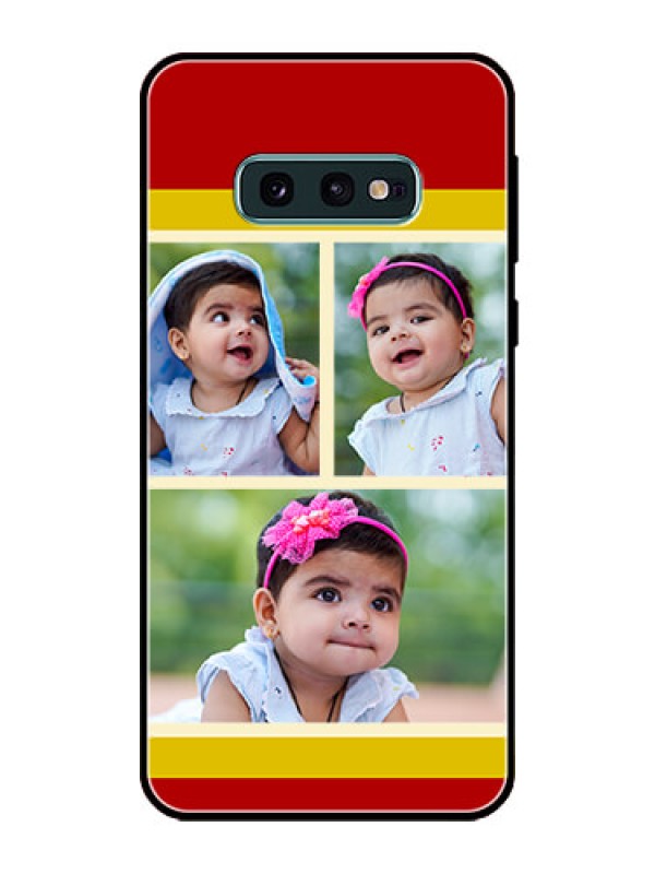 Custom Galaxy S10e Custom Glass Mobile Case  - Multiple Pic Upload Design