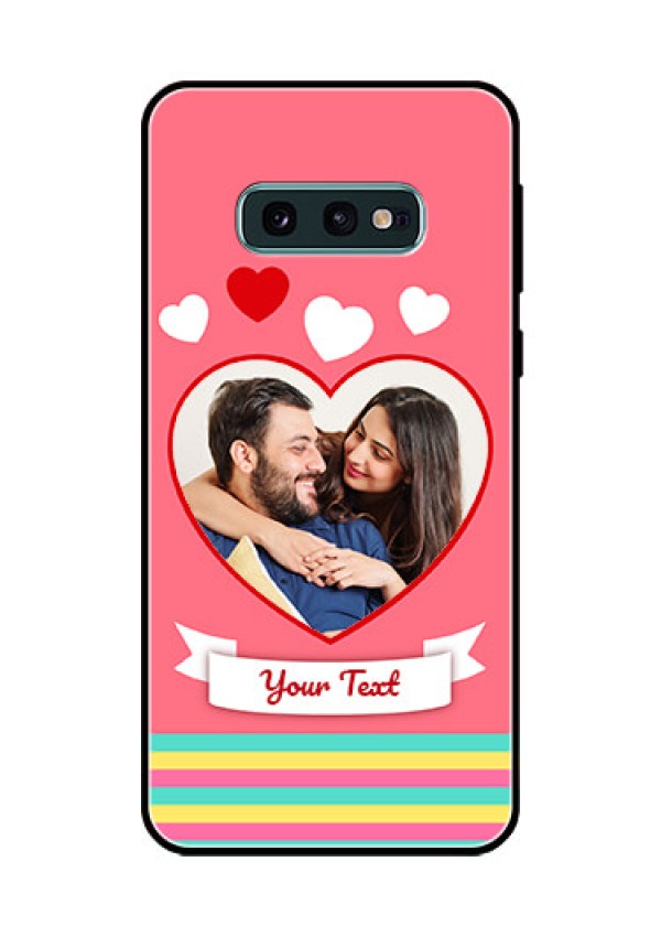 Galaxy S10e Photo Printing on Glass Case  - Love Doodle Design