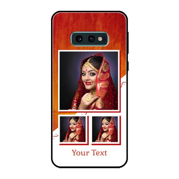 Galaxy S10e Custom Glass Phone Case - Wedding Memories Design Galaxy S10e Custom Glass Phone Case - Wedding Memories Design