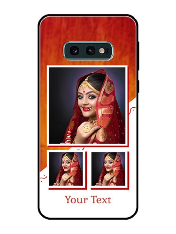 Custom Galaxy S10e Custom Glass Phone Case  - Wedding Memories Design  