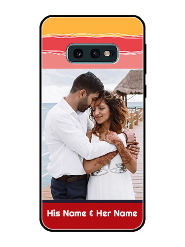 Custom Galaxy S10e Custom Glass Mobile Case  - Colorful Case Design