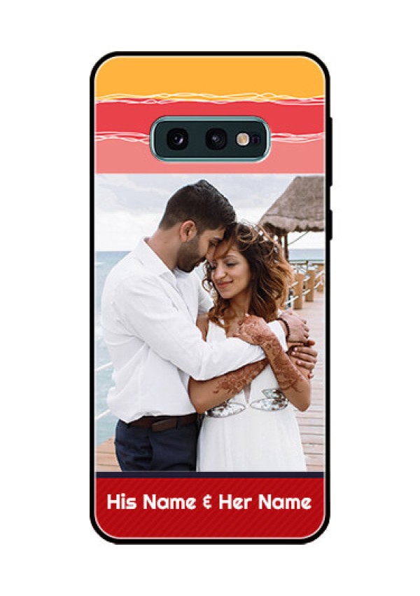Galaxy S10e Custom Glass Mobile Case  - Colorful Case Design