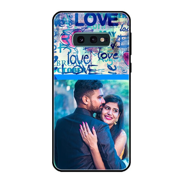 Galaxy S10e Custom Glass Mobile Case  - Colorful Love Design