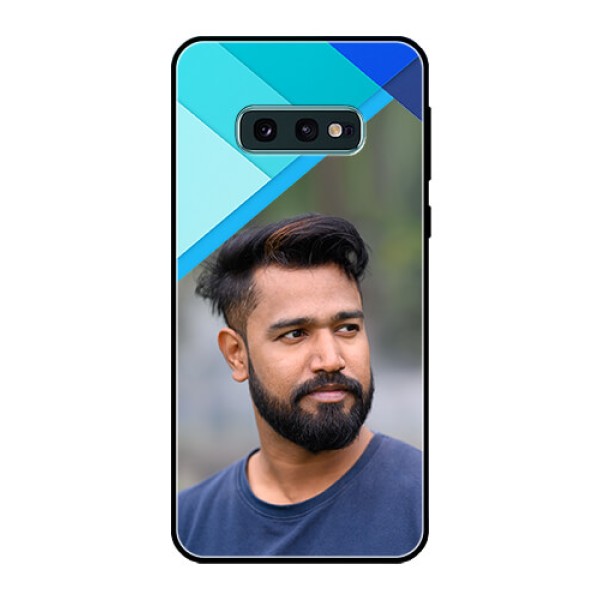 Galaxy S10e Custom Glass Phone Case - Blue Pattern Design Galaxy S10e Custom Glass Phone Case - Blue Pattern Design