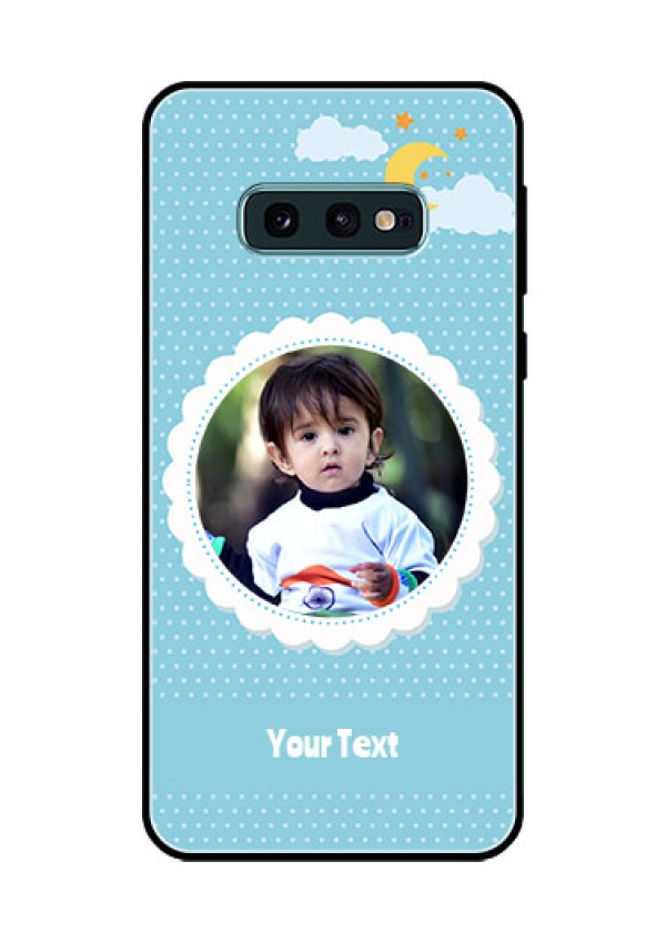 Galaxy S10e Personalised Glass Phone Case  - Violet Pattern Design