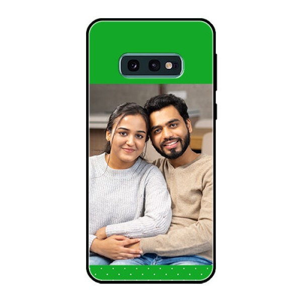 Galaxy S10e Personalized Glass Phone Case  - Green Pattern Design