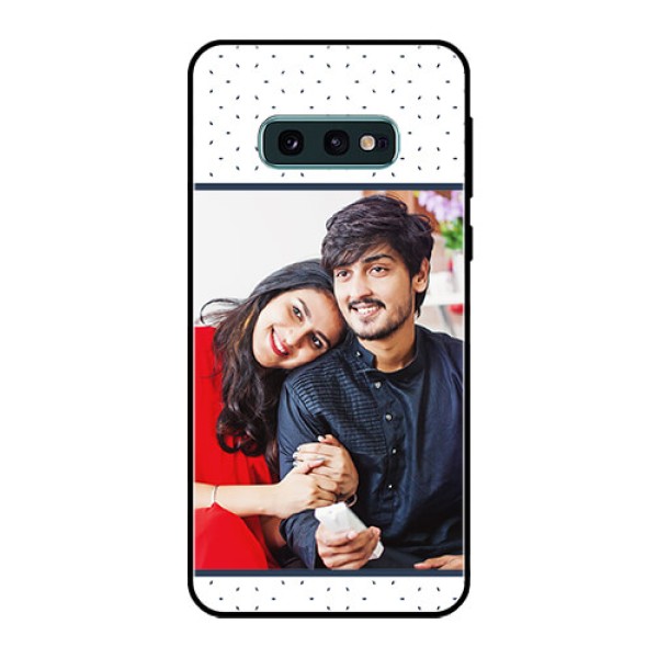 Galaxy S10e Personalized Glass Phone Case  - Premium Dot Design