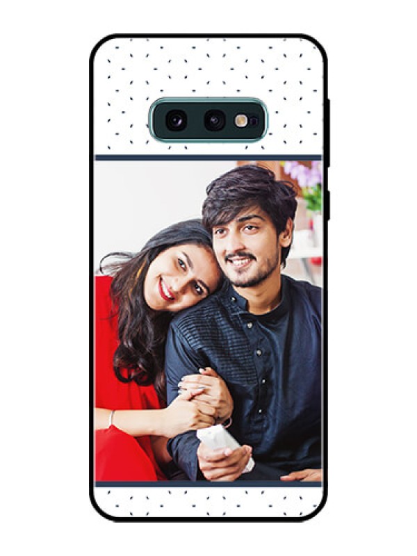 Custom Galaxy S10e Personalized Glass Phone Case  - Premium Dot Design