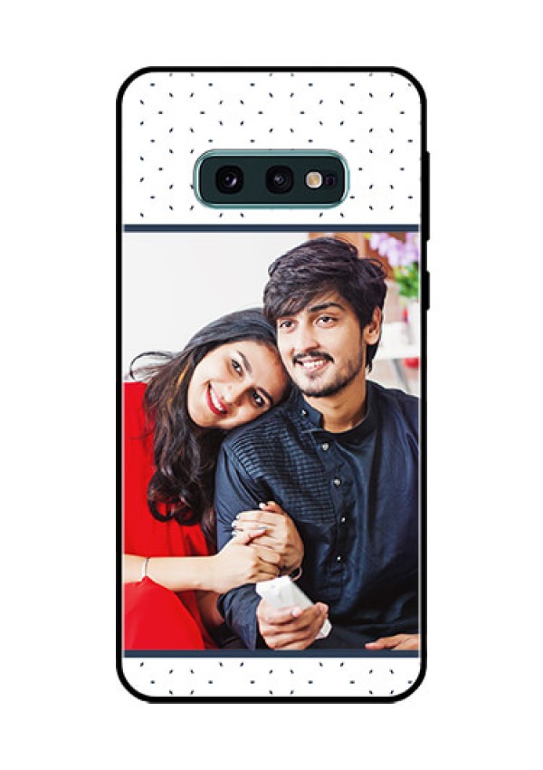 Galaxy S10e Personalized Glass Phone Case  - Premium Dot Design