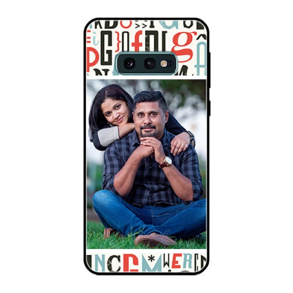 Galaxy S10e Personalized Glass Phone Case  - Alphabet Design