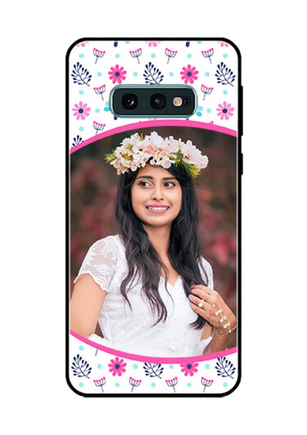 Galaxy S10e Photo Printing on Glass Case  - Colorful Flower Design