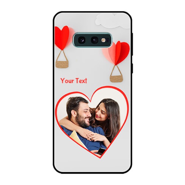 Galaxy S10e Custom Glass Mobile Case  - Parachute Love Design