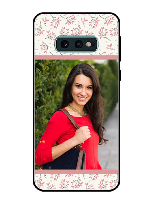 Custom Galaxy S10e Custom Glass Phone Case  - Premium Floral Design