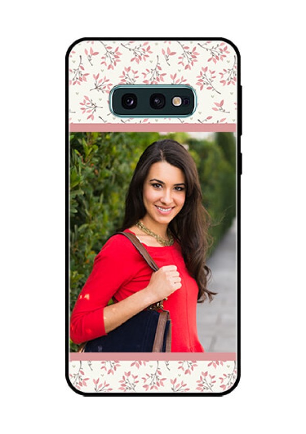 Galaxy S10e Custom Glass Phone Case  - Premium Floral Design