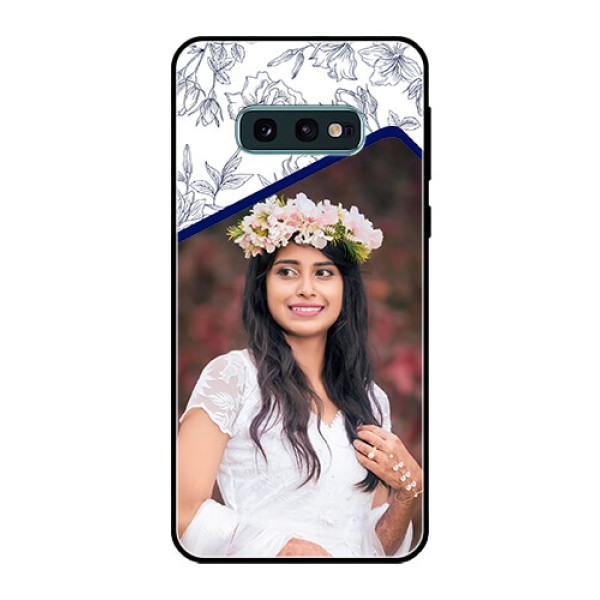 Galaxy S10e Personalized Glass Phone Case  - Premium Floral Design