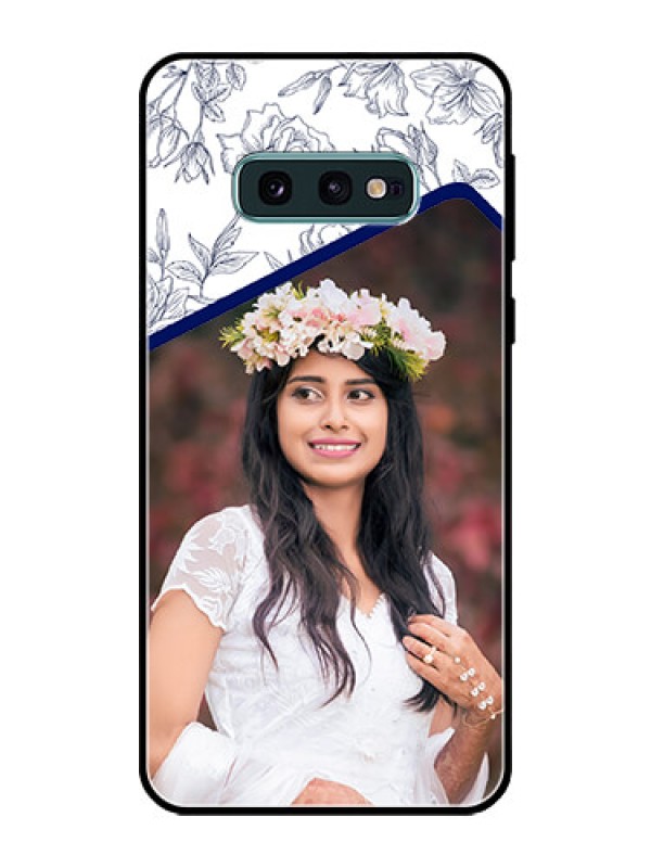 Custom Galaxy S10e Personalized Glass Phone Case  - Premium Floral Design
