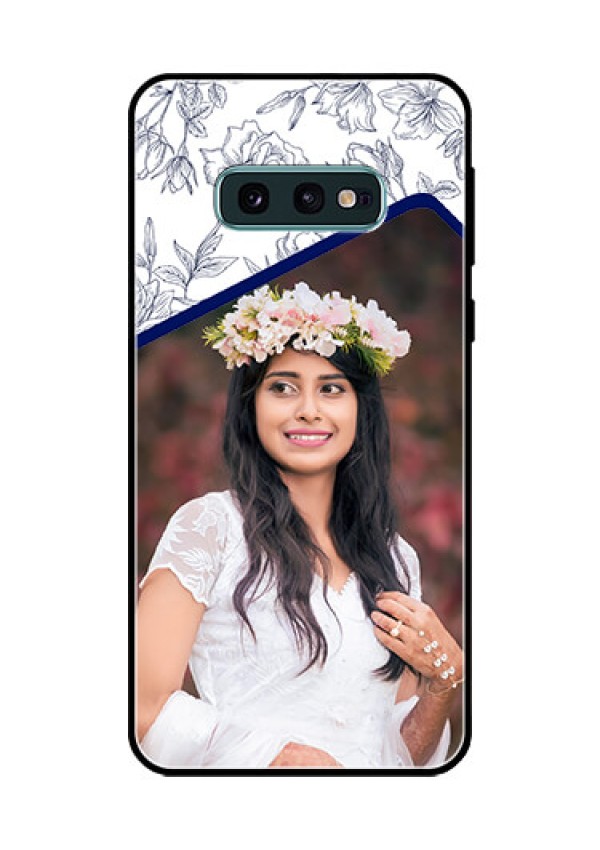 Galaxy S10e Personalized Glass Phone Case  - Premium Floral Design