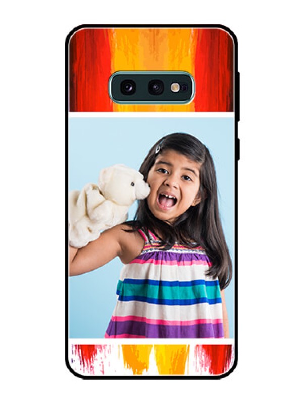 Custom Galaxy S10e Personalized Glass Phone Case  - Multi Color Design
