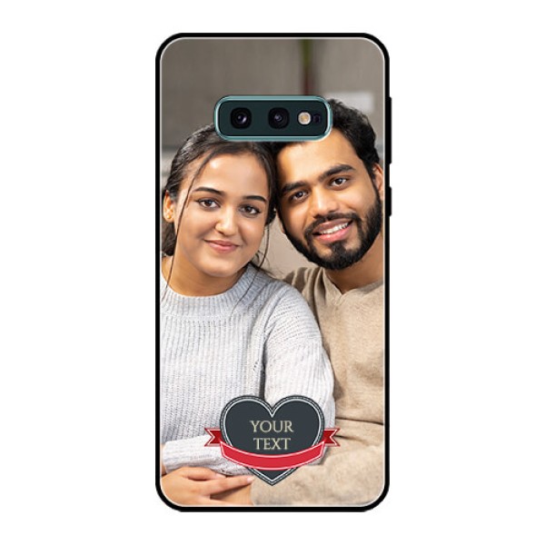 Galaxy S10e Custom Glass Phone Case - Just Married Couple Design Galaxy S10e Custom Glass Phone Case - Just Married Couple Design