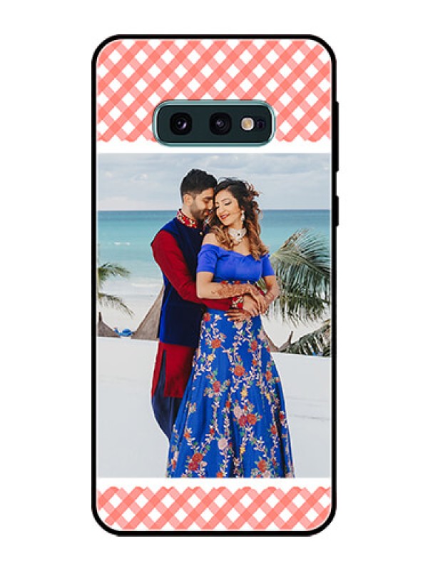 Custom Galaxy S10e Personalized Glass Phone Case  - Pink Pattern Design