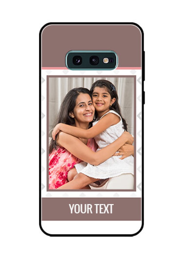 Galaxy S10e Photo Printing on Glass Case  - Simple Diamond Design