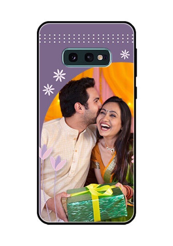 Galaxy S10e Custom Glass Mobile Case  - Lavender flowers design 