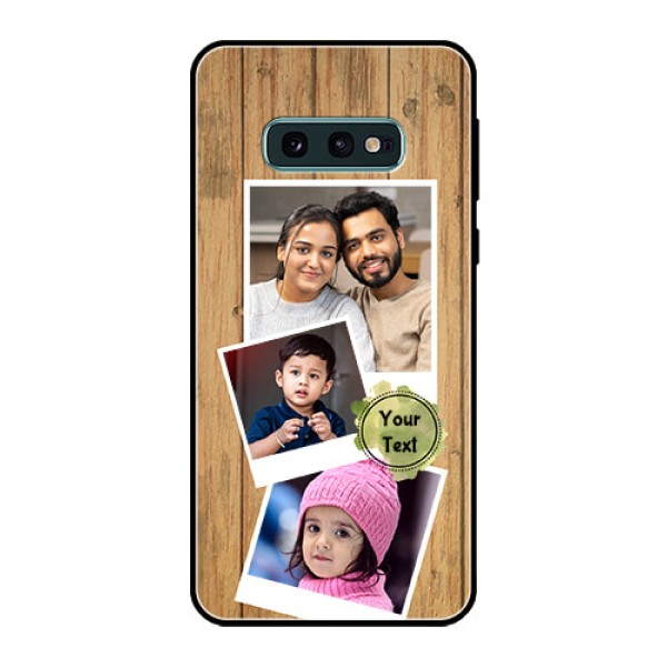 Galaxy S10e Custom Glass Phone Case  - Wooden Texture Design
