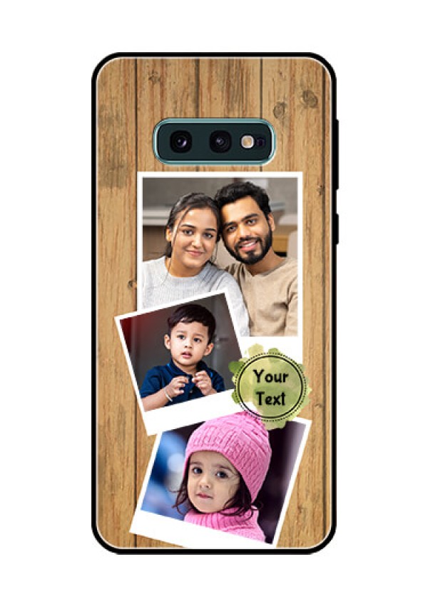 Galaxy S10e Custom Glass Phone Case  - Wooden Texture Design