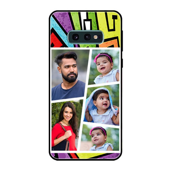 Galaxy S10e Custom Glass Phone Case - Graffiti pattern Design Galaxy S10e Custom Glass Phone Case - Graffiti pattern Design
