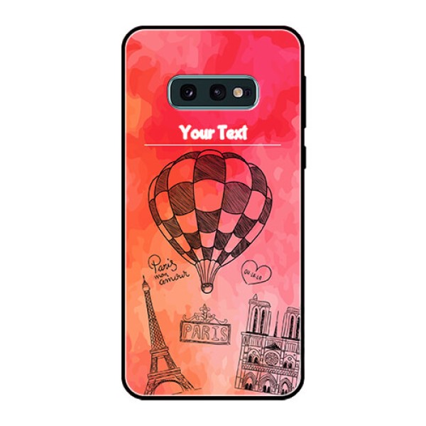 Galaxy S10e Custom Glass Phone Case  - Paris Theme Design