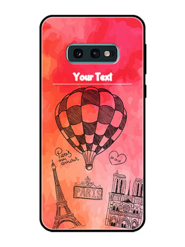 Custom Galaxy S10e Custom Glass Phone Case  - Paris Theme Design