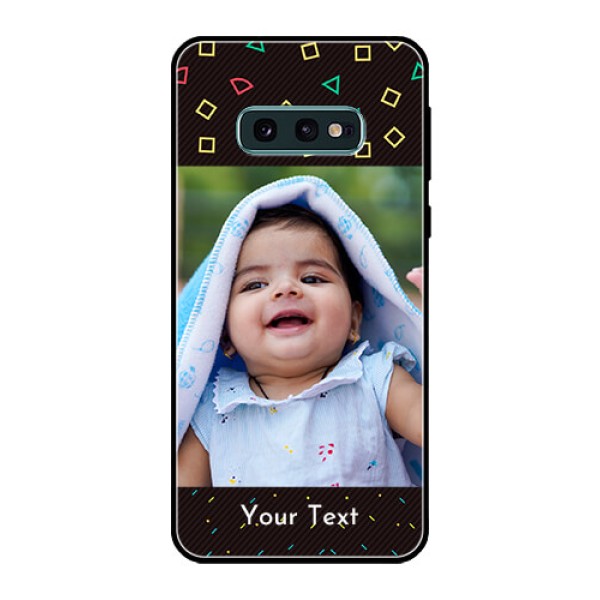Galaxy S10e Custom Glass Phone Case - with confetti birthday design Galaxy S10e Custom Glass Phone Case - with confetti birthday design