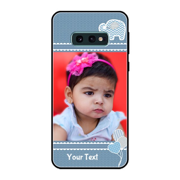 Galaxy S10e Photo Printing on Glass Case  - with Kids Pattern Design